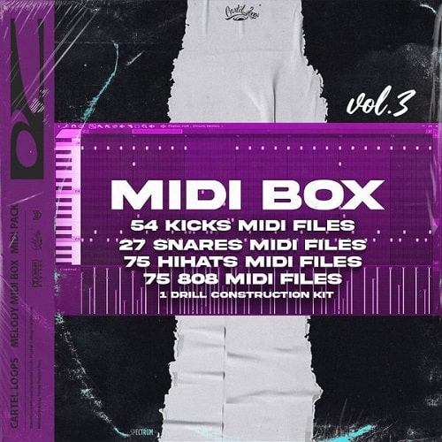 Cartel Loops Midi Box Vol.3 WAV MIDI