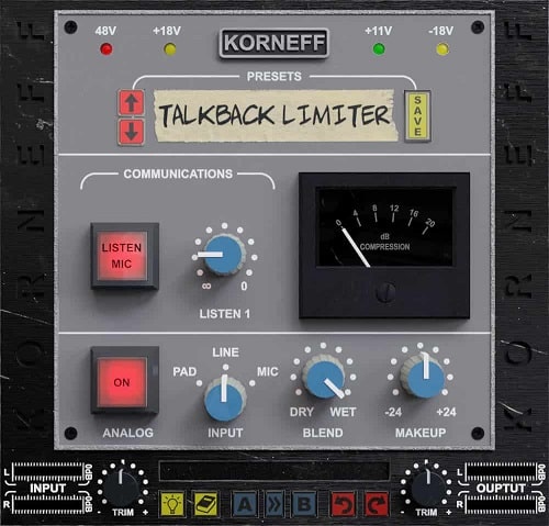 Korneff Audio Talkback Limiter v1.1.0 VST3 AAX [WIN]