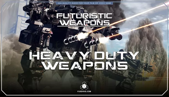 GameDev Market Futuristic Sci-Fi Laser Machine Guns, Flamethrowers & Heavy Duty Weapons Sound Effects Library WAV
